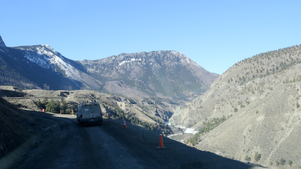 Road repairs in scenic Fountain Valley