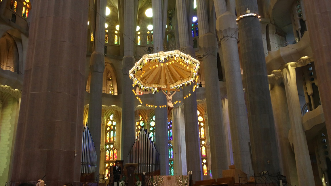 Inside La Sagrada Familia basilica