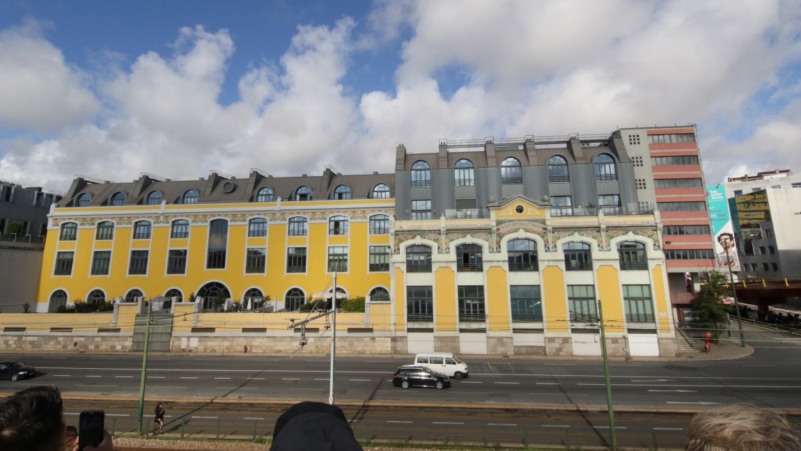 Bright yellow building