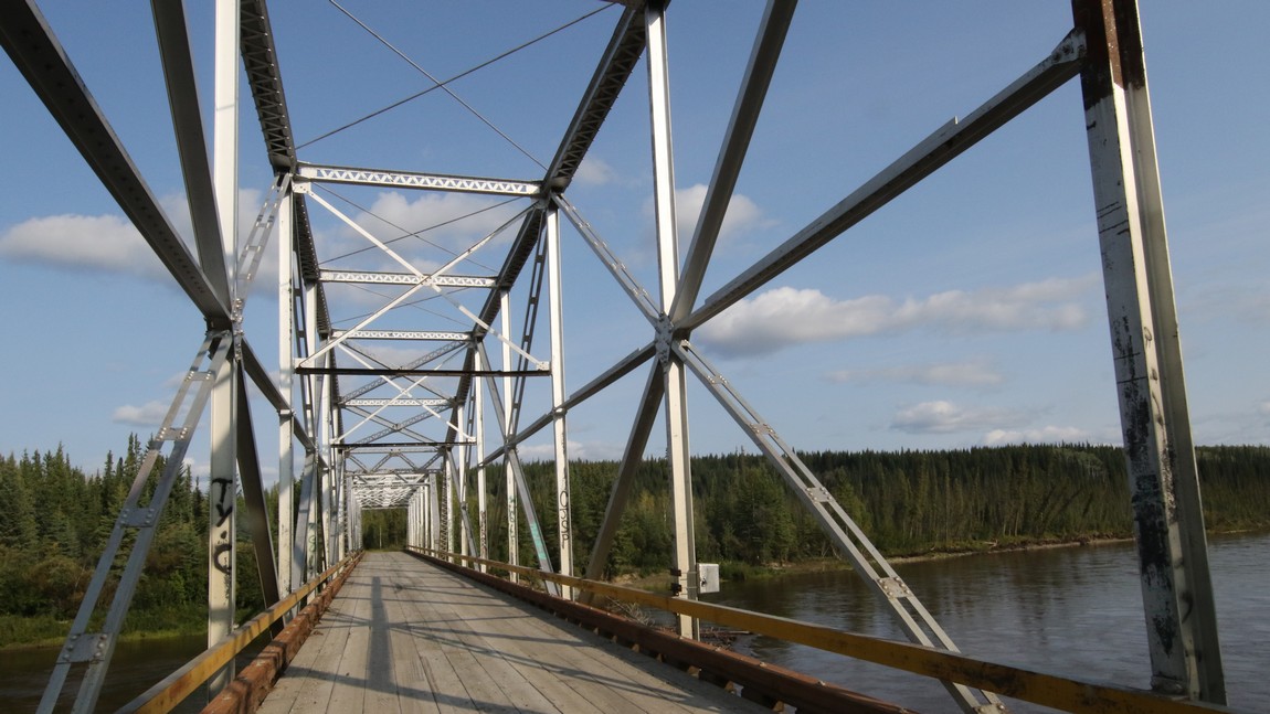 Crossing the bridge over Birch Creek