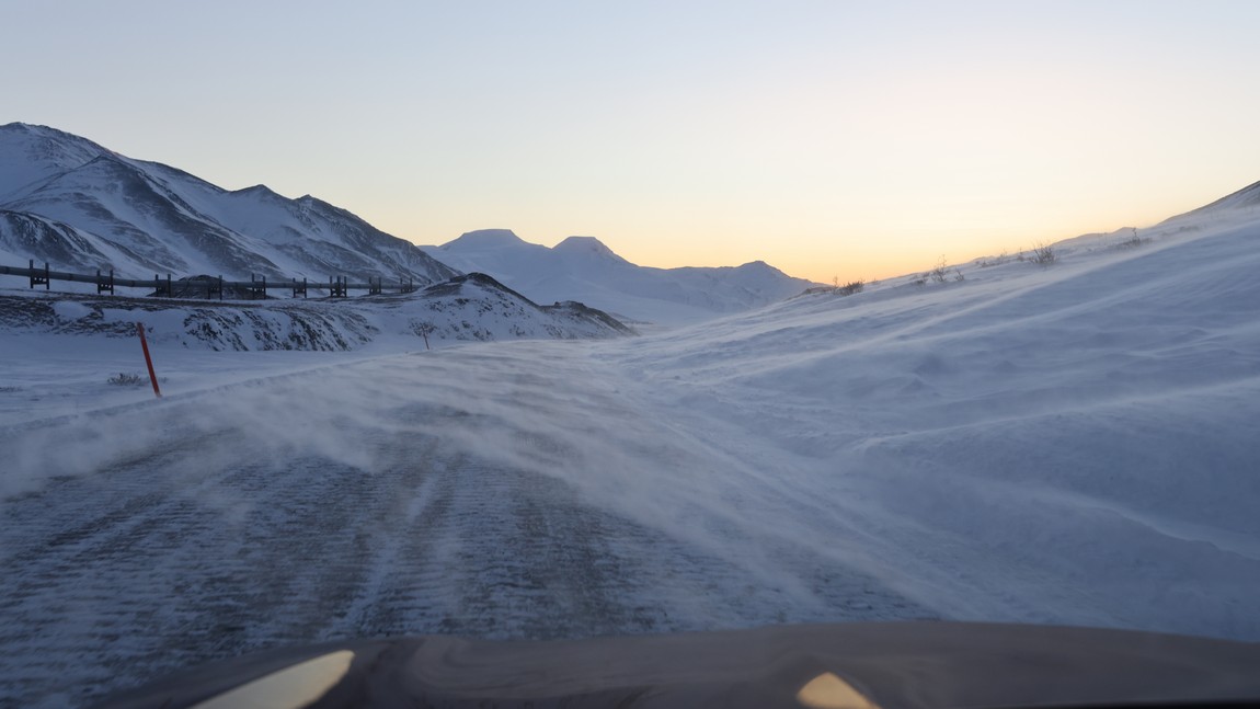Wind blowing snow